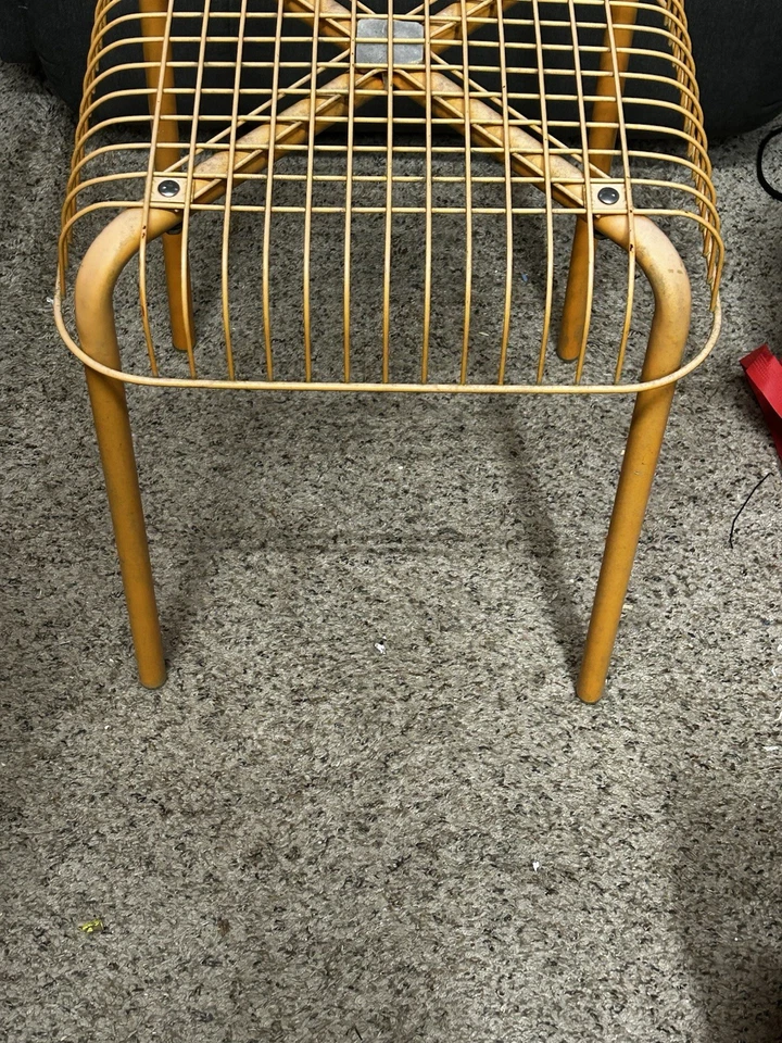 Banqueta IKEA VÄSTERÖN laranja vintage virá desmontada - Imagem 2 de 3