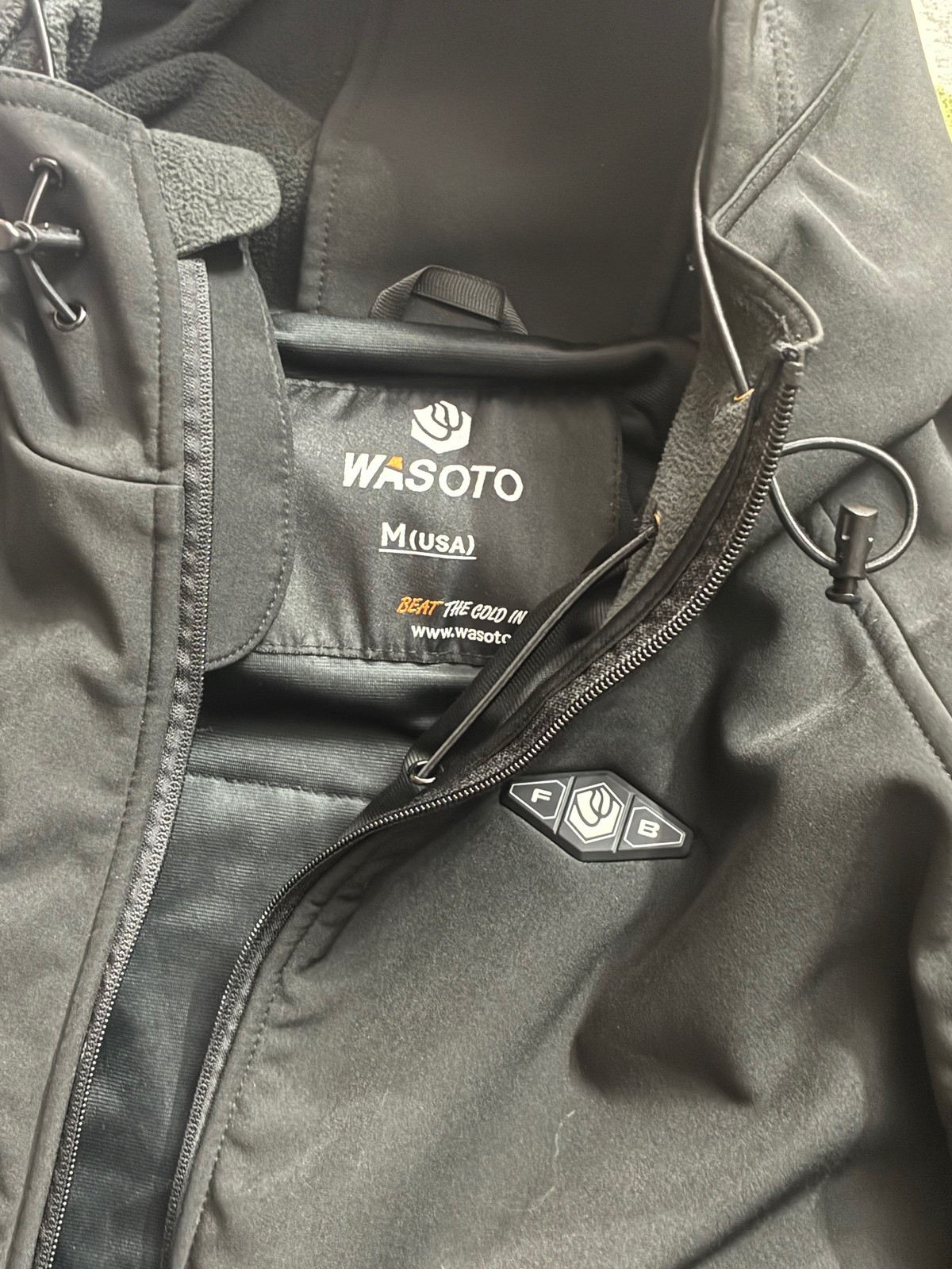 WASOTO Men's Softshell Hooded Tactical Jacket Full Zip Fleece Lined Size M - second product detail image