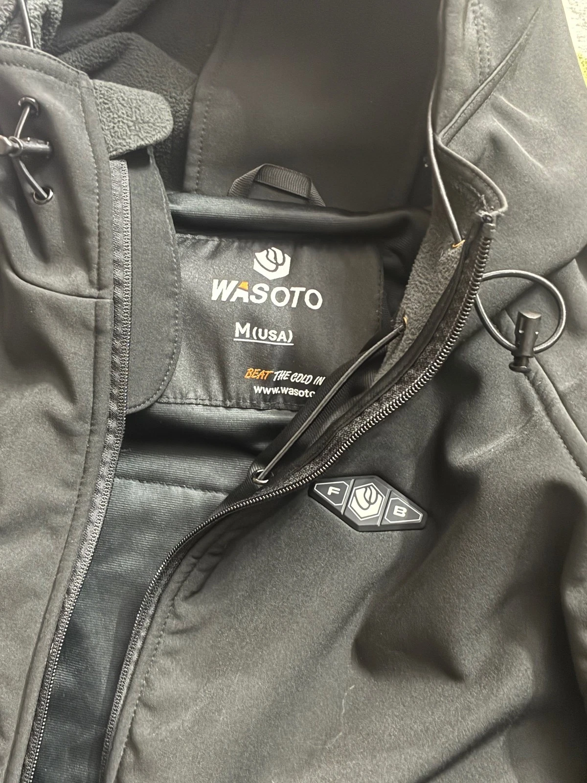 WASOTO Men's Softshell Hooded Tactical Jacket Full Zip Fleece Lined Size M image 2