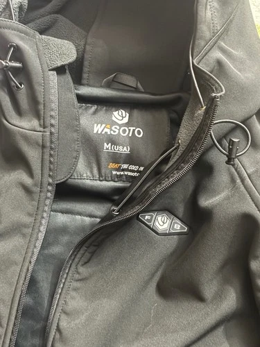 WASOTO Men's Softshell Hooded Tactical Jacket Full Zip Fleece Lined Size M image 2