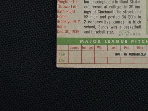 1955 Topps Sandy Koufax #123 Rookie Miscut Otherwise Great Shape HOF Dodgers - Picture 12 of 12