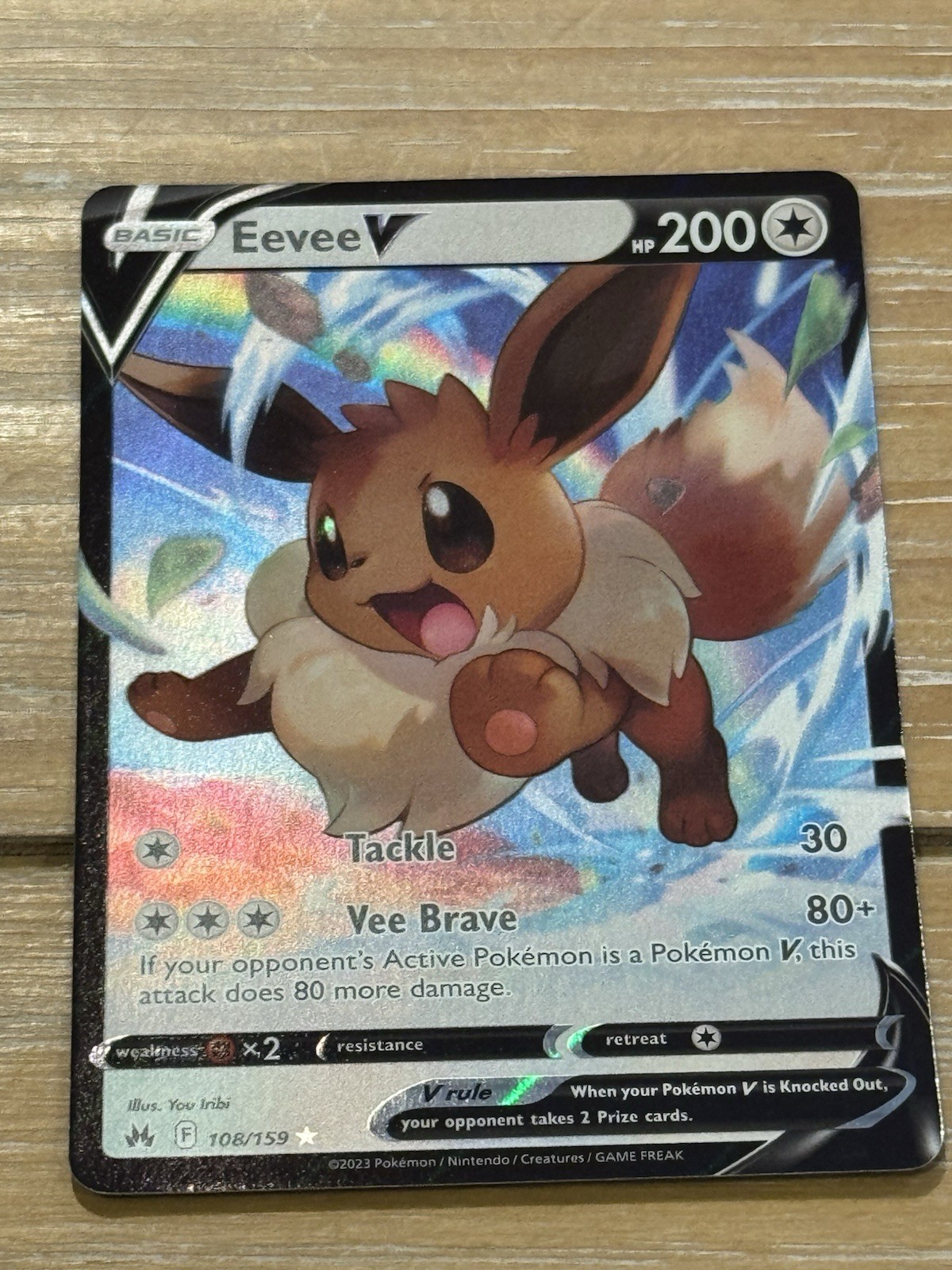 Eevee V 108/159 SWSH: Crown Zenith Holo