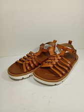 Wonder Nation Girl Brown Faux Leather Gladiator Sandals Size 5