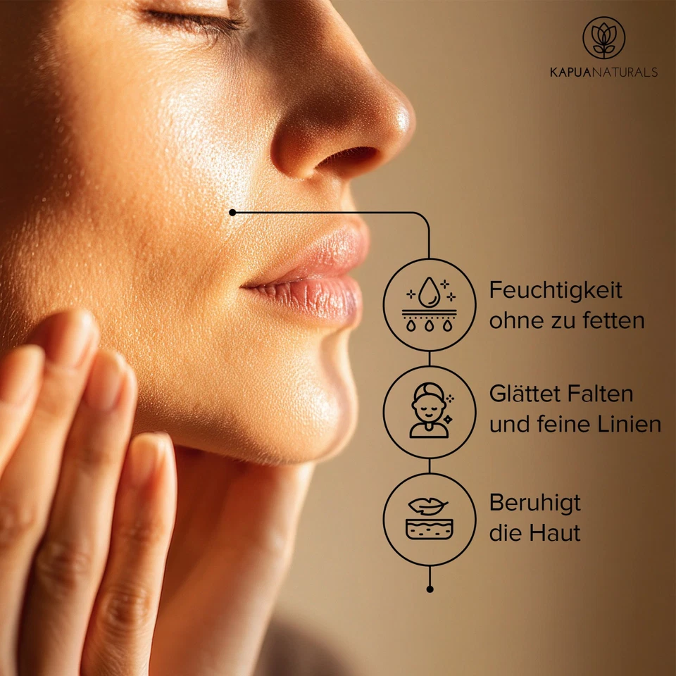 BIO Hyaluron Creme Gesicht hochdosiert 100ml + Arganöl + Aloe Vera + Kokosöl - Bild 4 von 4