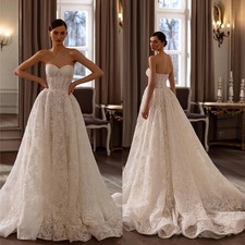 Sexy A-Line Wedding Dresses Off Shoulder Long Sleeved Lace Applique Bridal Gowns