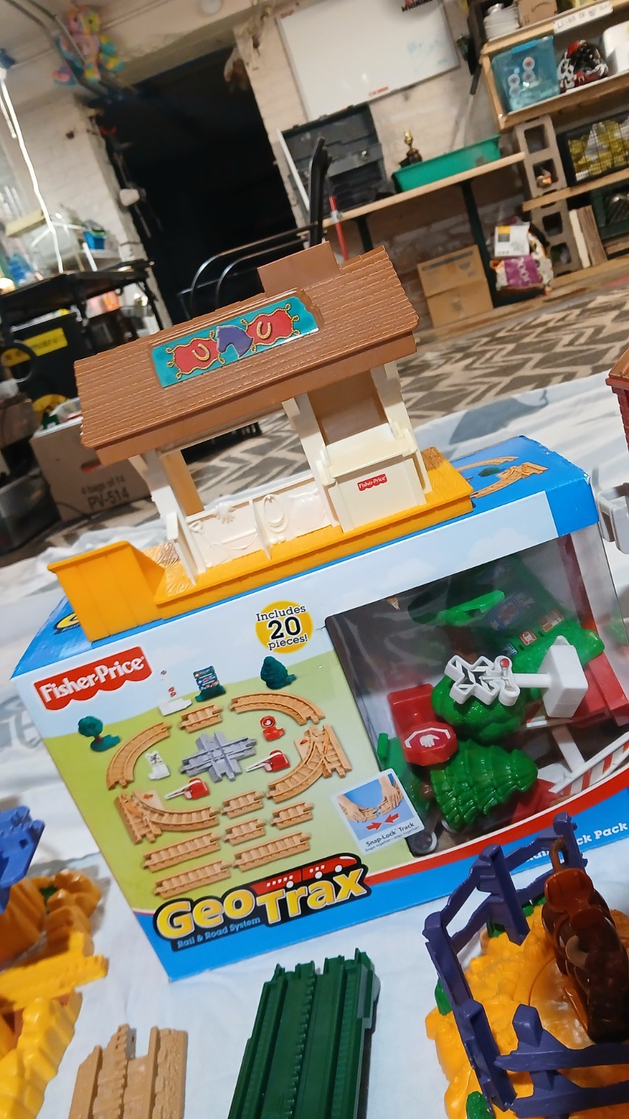 Vintage Huge Geo Trax N Geo Air Lot Central Station Barn Bridge Expansions Plane