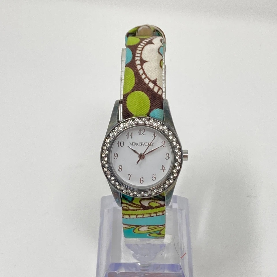 Женские часы Vera Bradley серебристые 26 мм патина кристалл блестящий новый аккумулятор 8 дюймов - Изображение 3 из 4