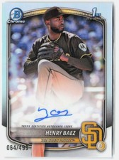 Henry Baez Bowman Chrome 2025 Refractor /499 Auto