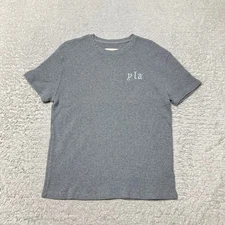 Youngla Shirt Men Small Gray Summer Waffle Tees Short Sleeve Shrunk