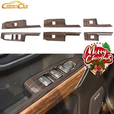 Wood Grain Window Lift Switch Panel Overlay Cover For Chevy Silverado/Sierra 19+