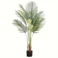 Large Artificial Palm Tree Tall Fake Plant Tropical Plastic Leaves Home Decor UK