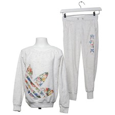 Adidas, Freizeitanzug, Größe: 146/152, Baumwolle, Weiß/Mehrfarbig #CsK