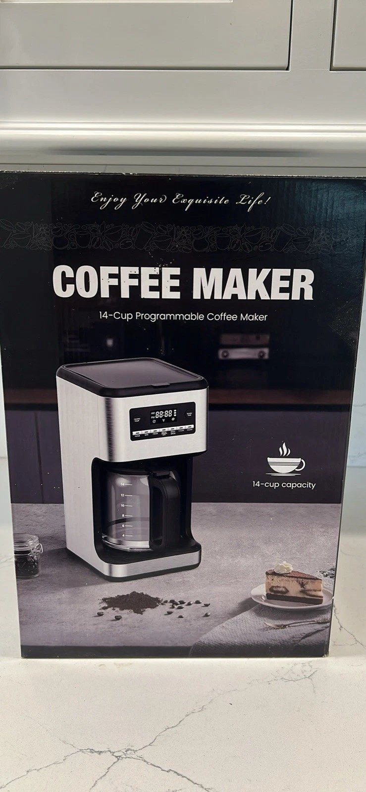 14 Cup Programmable Coffee Maker Stainless Steel