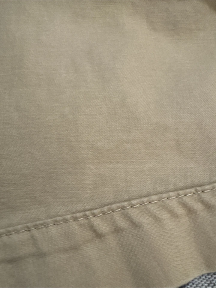 Wamsutta Elite Sateen King Flat Sheet Tan/Pink Trim 100% Combed Pima Lightweight - Image 4 of 4