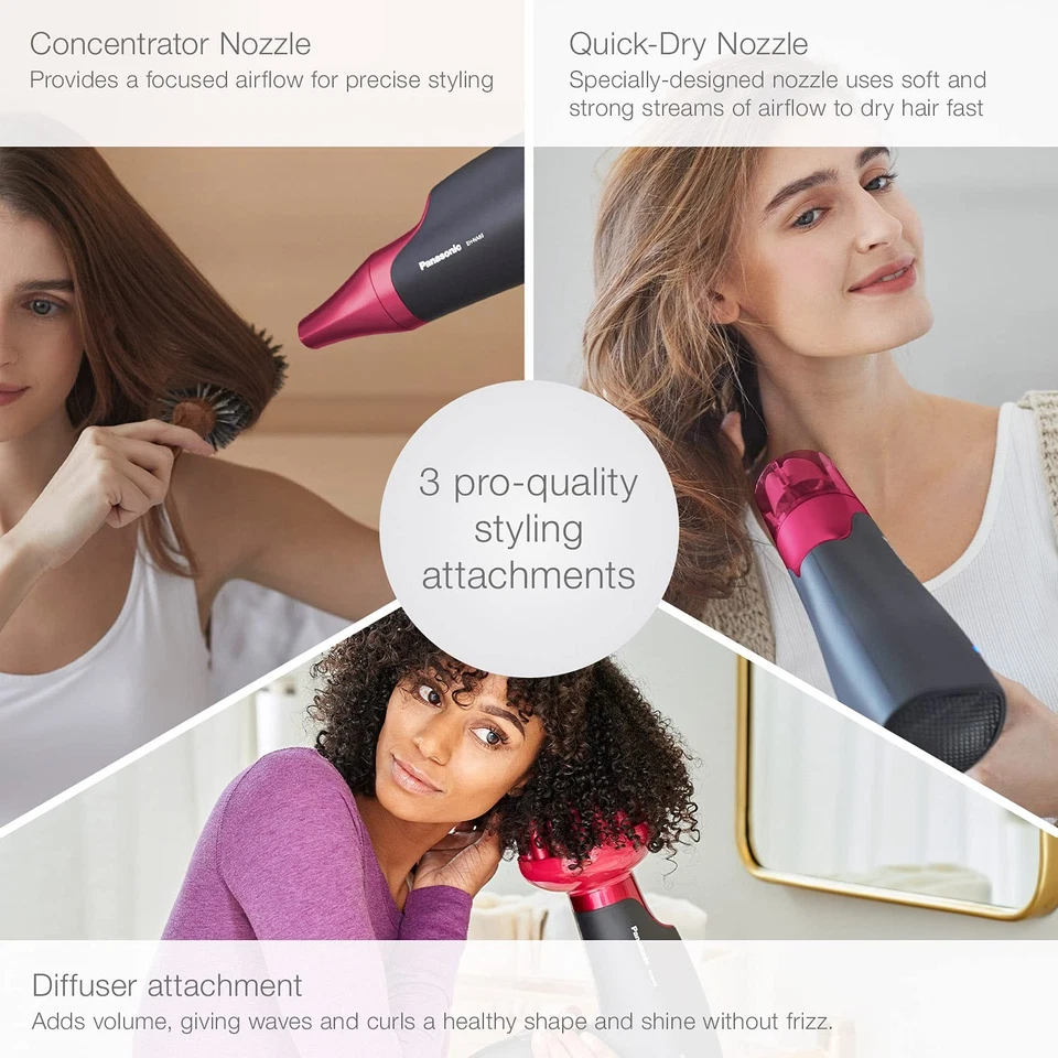 Panasonic Nanoe Hair Dryer, 1875 Watt Professional Blow Dryer for Smooth, Shiny - Image 3 of 4