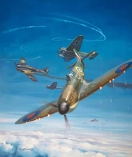 ACHTUNG SPITFIRE by Roy Grinnell - Open Edition Print - Aviation Art Print