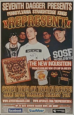 xREPRESENTx | BLACKOUT RAGE | Poster zweiseitig bedruckt SEVENTH DAGGER SXE XXX