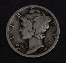 1916 Mercury Dime Fine.............Lot F 1102