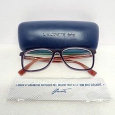 Lacoste Eye glasses L2776 514 Frames ONLY 53-15-140 Purple Blue Red Case Cloth