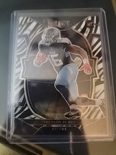 2022 Panini Select Treylon Burks Zebra Concourse Prizm Rookie Card RC #39 Titans. rookie card picture