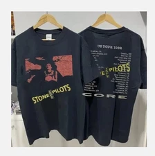 Stone Temple Pilots Tour 1992 Band 2 Side Black Unisex T-shirt