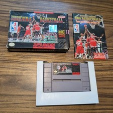 TECMO Super NBA Basketball Super Nintendo SNES game Complete w/ box and manual