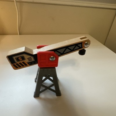 Hape Wooden & Plastic Crane Toy Accessory for Preschool Pretend Play Train Sets