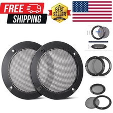 2PCS 8in Woofer Steel Mesh Grill, Black Speaker Grills Cover Guard for Home A...