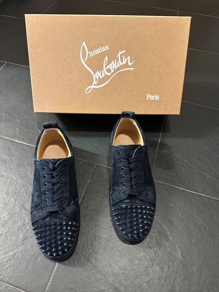 christian louboutin sneaker 42 navy blue