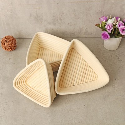  Triangle Bread Basket Ungebleichtes Naturrohr-Backwerkzeug zum Aufgehen von