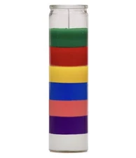 Veladora Religiosa 7 Colores Vela Paraffin Candles 7 Potencias Africana Santeria