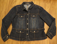 LA Blues Womans Denim Jacket XL distressed