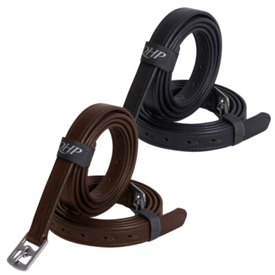 QHP Steigbügelriemen STARK Leder mit Nylonkern
