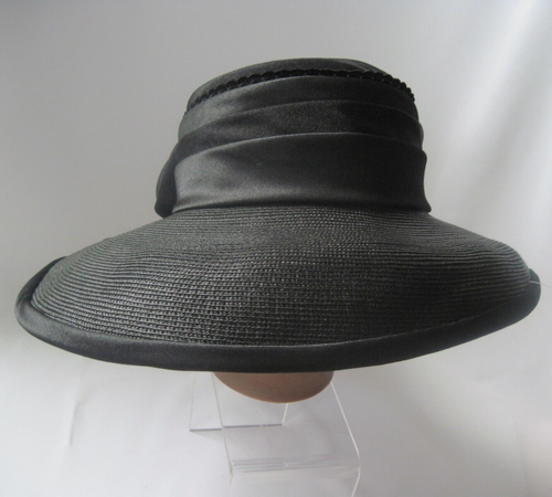 Woman's Hat Black Kentucky Derby Hat Ascot Edwardian Tea Hat Titanic Hat VTG - Picture 11 of 24