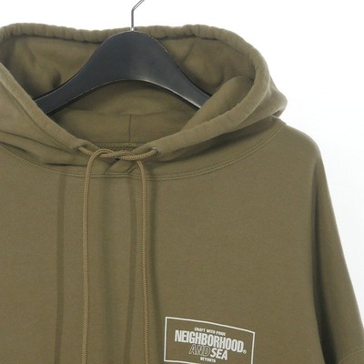 Neighborhood Wind And Sea Hoodie Sweatshirt L Olive Green Logo  