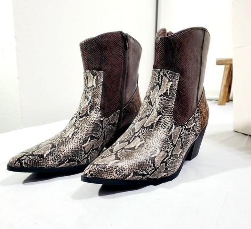 JUSTFAB Women's Violet Western Booties, Violet Brown 7.5 SKU: BS2045608 - Picture 10 of 24