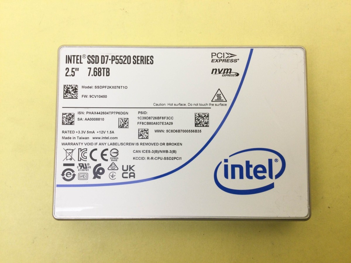 Solidigm Intel D7-P5520 7.68TB PCIe4.0 NVME 2.5'' U.2 SSD