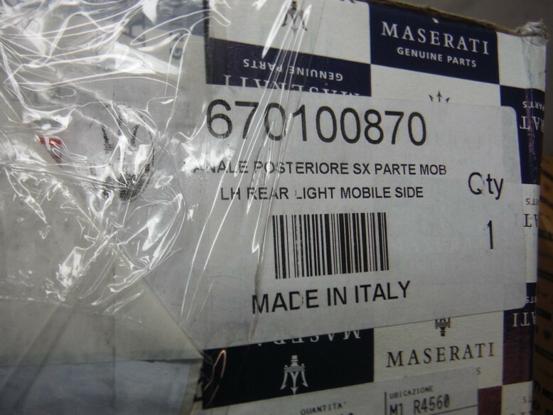 MASERATI DRIVER LEFT BRAKE LIGHT TAIL LIGHT 670100870