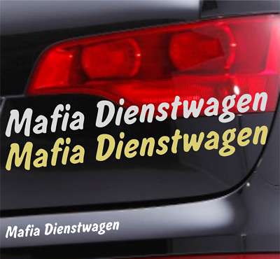 2 Mafia Dienstwagen Aufkleber 15x2cm Italien Autoaufkleber 4x4 camorra Killer I