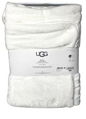 ugg avery hooded throw blanket in snow