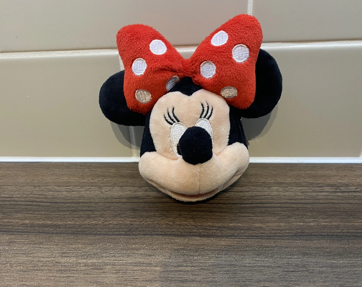 Disney Minnie Mouse Head Plush Zip Pocket Purse
