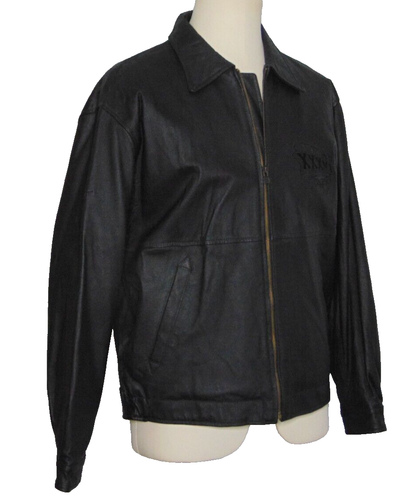 Chaqueta de cuero Super Bowl 36 para hombre S Patriots Vs Rams 2002 Motorola Guest negra - Imagen 1 de 12