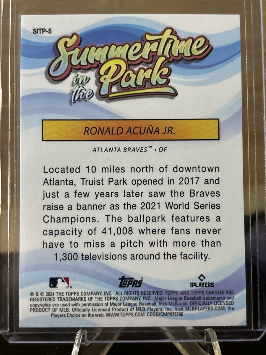2024 Topps Chrome RONALD ACUNA JR. Summertime in the Park 2024 Topps Chrome RONALD ACUNA JR. Summertime in the Park