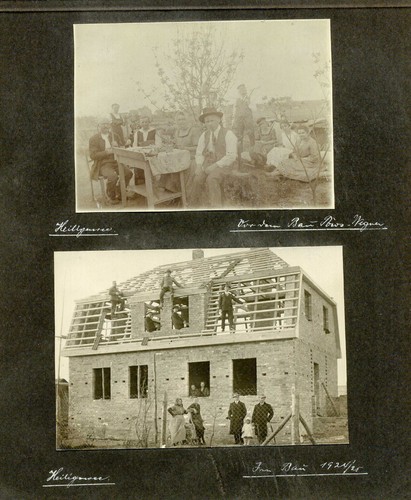 4 Fotos Hausbau in BERLIN HEILIGENSEE um 1930