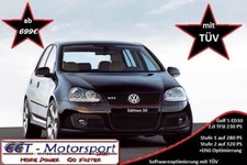 Softwareoptimierung Chiptuning für VW Golf 5 Edition 30 bis zu 320 PS mit TÜV