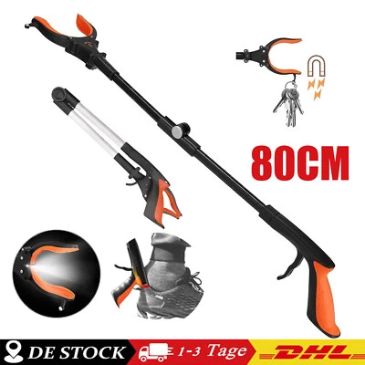 BEDEE Greifer Faltbare Greifzange für Senioren,Müllzangen & Magnetspitzen Gummigreifer