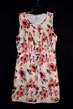 MADEWELL Women's Pleated Tearose Floral Dress (Size 2) 100% Silk Pre-Owned 