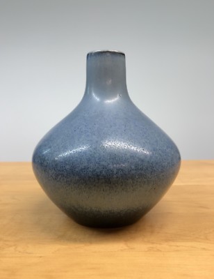 Carl Harry Stalhane | Rorstrand Sweden Blue Vase | Modernist 1950