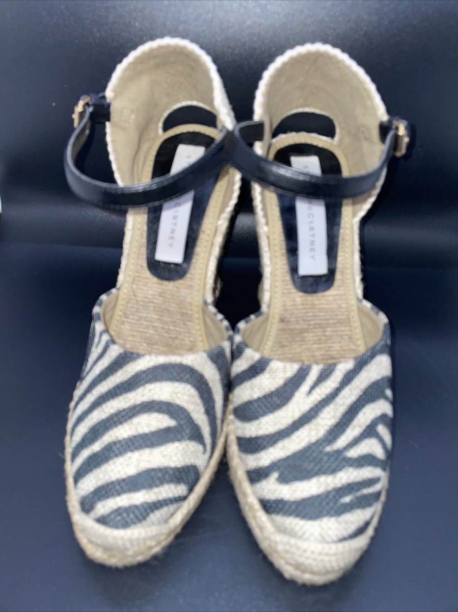 Stella McCartney ◆ Embellished Wedge Espadrilles Embellished espadrille wedges in black - Stella Mc Cartney