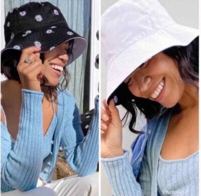 Alice + Olivia X FABFITFUN REVERSIBLE BUCKET HAT Daisy Print  display picture 1